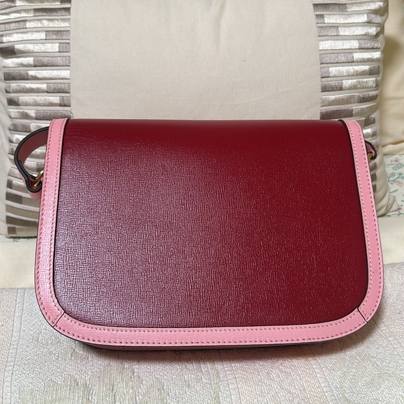 Gucci bag azalea calfskin horsebit 1155 shoulder bag, new cherry red wild - Picture 5 of 12